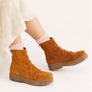 Free People | Byron Flatform Suede Boots Size 38